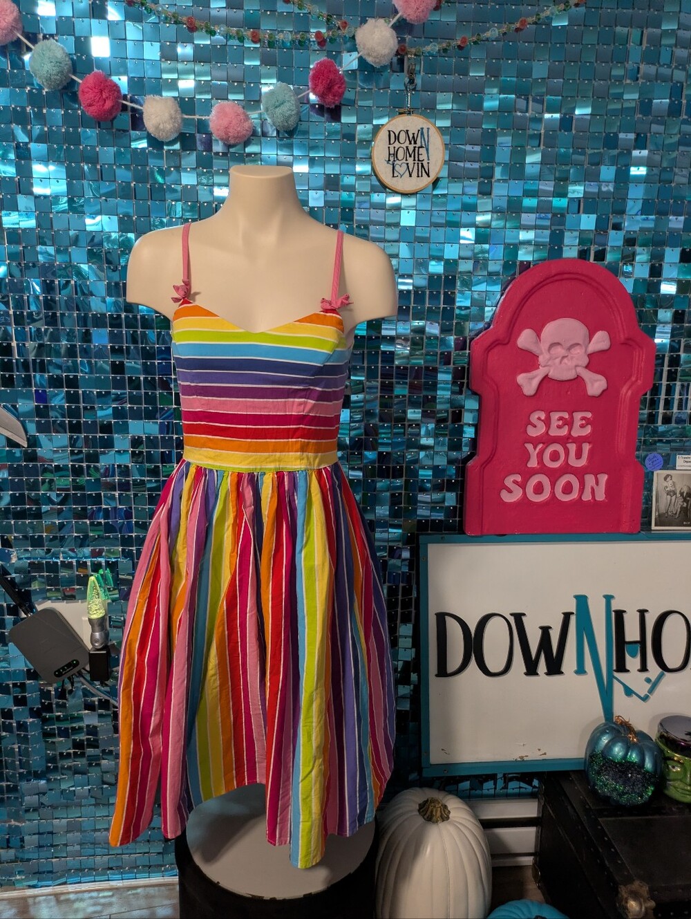 Hell Bunny Rainbow Swing Dress